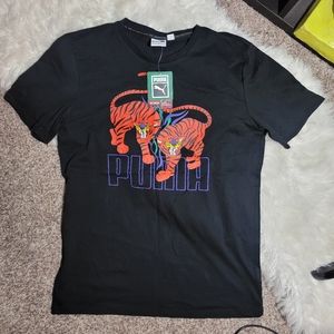 DEAD STOCK Puma Art Series Sasha Ignatiadou Tiger Tee sz M